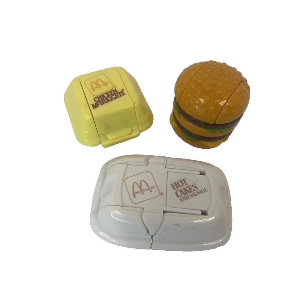 1987 McDonald's Changeables Lot – Set of 3 Transforming Food Robots Read